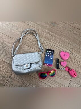 Pixie Crush girls handbag set with sunglasses, pretend cell & pretend make up